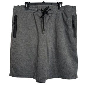 Pure Champ XXXL Men’s Elastic Draw String Waist Cotton Blend Shorts Gray